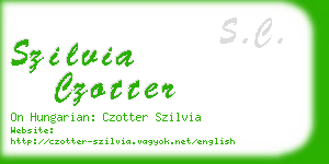 szilvia czotter business card
